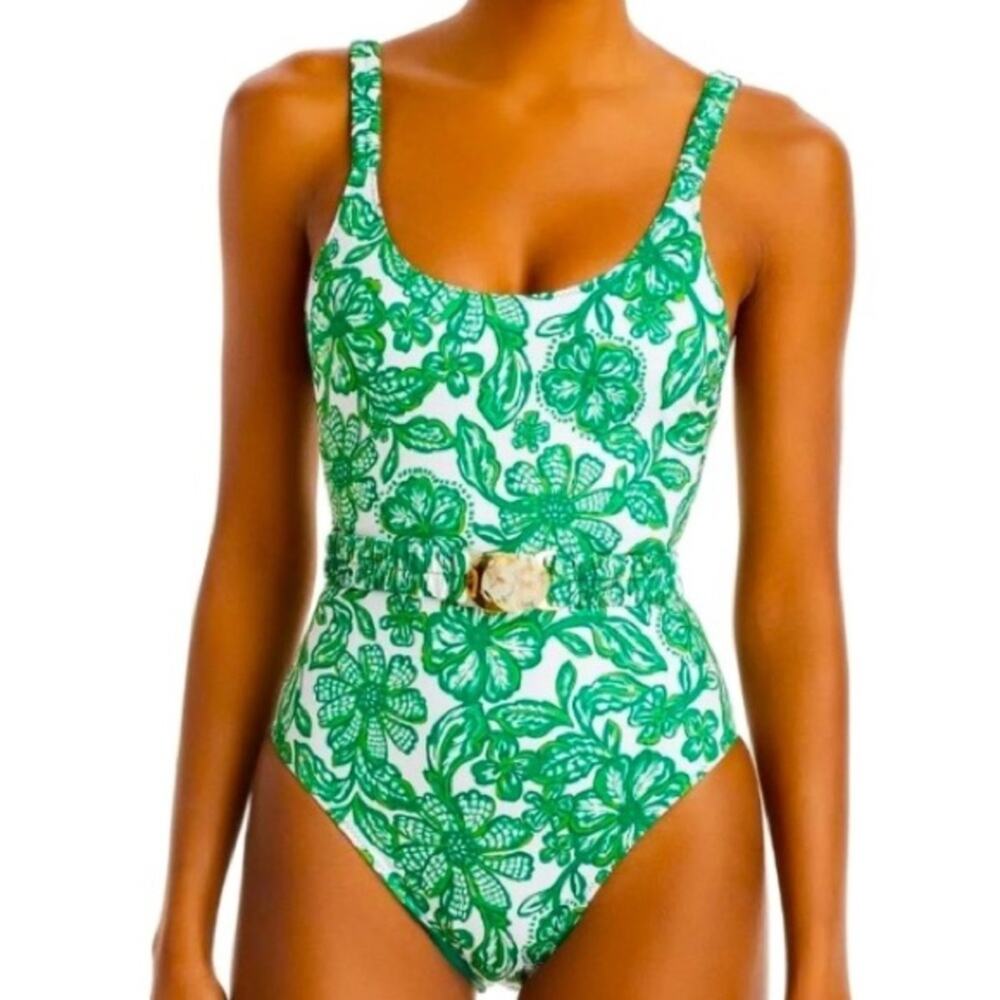 NWT$110 Palm swim Raja Scoop Neck Belted One Piece Bodysuit US sz 2